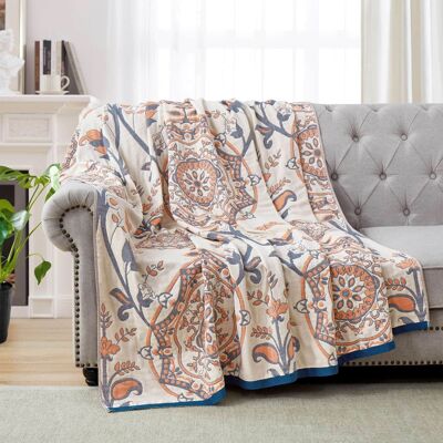 Peace Nest - 100% Cotton Boho Throw Blanket Rustic Home Decor Design, 60x80 inches - Medallion Peace Nest - 100% Cotton Boho Throw Blanket Rustic Home Decor Design, 60x80 inches - Medallion