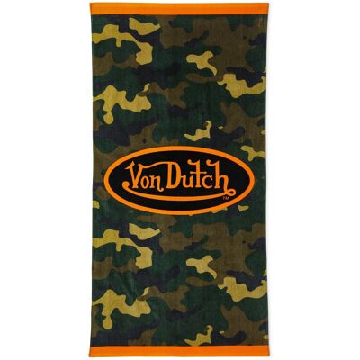 Von Dutch - Iconic Y2K 100% Cotton 30"x60" Beach Towel Camo - Camouflage Von Dutch - Iconic Y2K 100% Cotton 30"x60" Beach Towel Camo - Camouflage