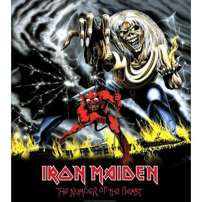 PopMarket - Iron Maiden - Rocksax - Iron Maiden - Number of the Beast - Sherpa Fleece Throw (50 in x 60 in) - Multicolor PopMarket - Iron Maiden - Rocksax - Iron Maiden - Number of the Beast - Sherpa Fleece Throw (50 in x 60 in) - Multicolor