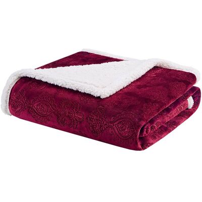 Gracie Mills - Villarreal Oversized Plush Throw Blanket - Burgundy Gracie Mills - Villarreal Oversized Plush Throw Blanket - Burgundy