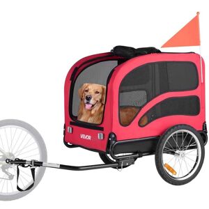 VEVOR - Dog Bike Trailer, Supports up to 100 lbs, Pet Cart Bicycle Carrier for Small & Large Dogs, Easy Folding Frame - Red + Black VEVOR - Dog Bike Trailer, Supports up to 100 lbs, Pet Cart Bicycle Carrier for Small & Large Dogs, Easy Folding Frame - Red + Black