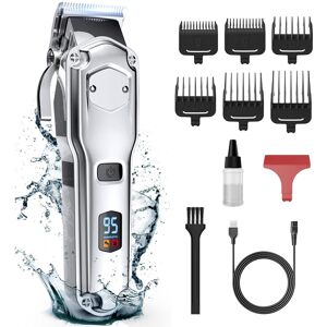 Oneisall - IPX7 Waterproof Wireless Pet Grooming Clipper 2000mAh 4 Hours Battery Life for Thick Coats With Travel Lock, 6 Combs Oneisall - IPX7 Waterproof Wireless Pet Grooming Clipper 2000mAh 4 Hours Battery Life for Thick Coats With Travel Lock, 6 Combs