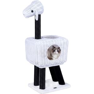 Gymax - Cat Tree Lamb-Shaped Cat Tower w/ 2-Door Rattan Condo Sisal Scratching Posts Gymax - Cat Tree Lamb-Shaped Cat Tower w/ 2-Door Rattan Condo Sisal Scratching Posts