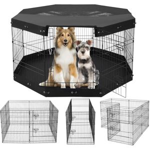VEVOR - Dog Playpen, 8 Pcs 30"H x 24"W Panels Foldable Metal Pet Exercise Pen, Dog Fence Indoor and Outdoor Pen with Door VEVOR - Dog Playpen, 8 Pcs 30"H x 24"W Panels Foldable Metal Pet Exercise Pen, Dog Fence Indoor and Outdoor Pen with Door