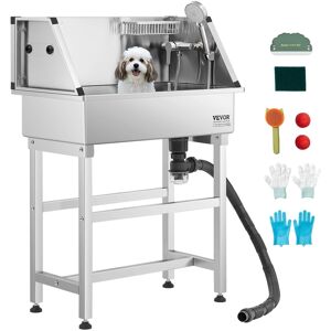 VEVOR - Stainless Steel Dog Washing Station, 34 inch Pet Grooming Tub w/ Faucet & Showerhead & Soap Holder VEVOR - Stainless Steel Dog Washing Station, 34 inch Pet Grooming Tub w/ Faucet & Showerhead & Soap Holder