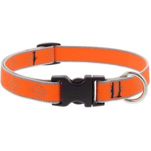 LupinePet - Reflective Diamond Nylon Dog Adjustable Collar - Orange LupinePet - Reflective Diamond Nylon Dog Adjustable Collar - Orange