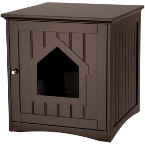 TRIXIE - Cat Litter Box Enclosure Hidden Litter Indoor Cat Furniture Pet Home - Espresso Brown TRIXIE - Cat Litter Box Enclosure Hidden Litter Indoor Cat Furniture Pet Home - Espresso Brown