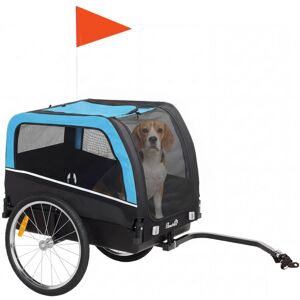 Pawhut - Bike Trailer, Pet Cart Bicycle Carrier with 20" Air Tires, Quick-Release Wheels - Blue Pawhut - Bike Trailer, Pet Cart Bicycle Carrier with 20" Air Tires, Quick-Release Wheels - Blue