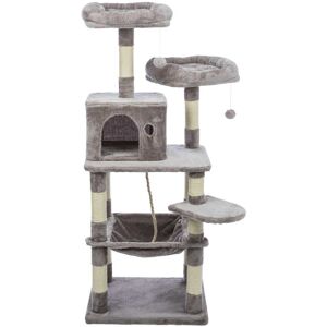 TRIXIE - Eduardo Plush & Sisal 4-Level 57.1" Cat Tree with Scratching Posts & Condo - Gray TRIXIE - Eduardo Plush & Sisal 4-Level 57.1" Cat Tree with Scratching Posts & Condo - Gray