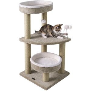 Gymax - Carpeted Cat Tree 36'' Cat Tower w/ Comfy Plush Perches Scratching Posts Gymax - Carpeted Cat Tree 36'' Cat Tower w/ Comfy Plush Perches Scratching Posts