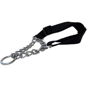 PDQ - Black / Silver Steel Dog Collar Large - Black/Silver PDQ - Black / Silver Steel Dog Collar Large - Black/Silver