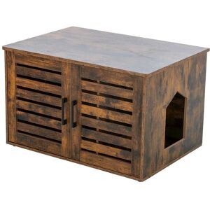 TRIXIE - XL Farmhouse Litter Box Enclosure, Hidden Litter Box Cabinet or End Table - Brown TRIXIE - XL Farmhouse Litter Box Enclosure, Hidden Litter Box Cabinet or End Table - Brown