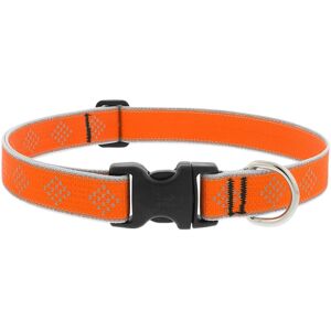 LupinePet - Reflective Diamond Nylon Dog Adjustable Collar - Orange LupinePet - Reflective Diamond Nylon Dog Adjustable Collar - Orange