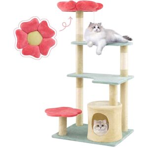 Gymax - 49'' Flower Pink Cat Tree w/Flower-shaped Soft Perch Sisal Scratching Posts - GYM17639 Gymax - 49'' Flower Pink Cat Tree w/Flower-shaped Soft Perch Sisal Scratching Posts - GYM17639