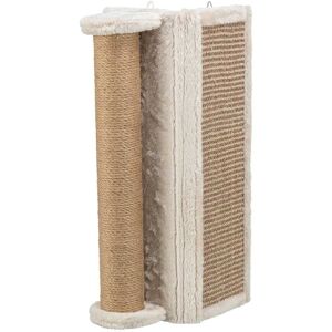 TRIXIE - Wall Mounted Corner Sisal Scratching Board and Jute Post, Vertical Cat Scratcher - Beige TRIXIE - Wall Mounted Corner Sisal Scratching Board and Jute Post, Vertical Cat Scratcher - Beige