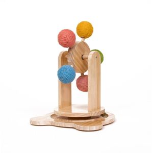 Armarkat - Pinewood Ferris Wheel Cat Toy Interactive Play Center - Beige Armarkat - Pinewood Ferris Wheel Cat Toy Interactive Play Center - Beige