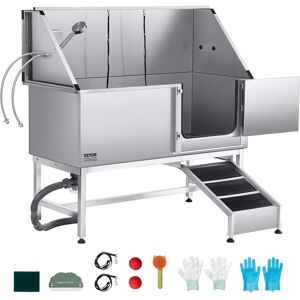 VEVOR - Stainless Steel Dog Washing Station, 62 inch Pet Grooming Tub w/ Ramp, PE Water Filter Board VEVOR - Stainless Steel Dog Washing Station, 62 inch Pet Grooming Tub w/ Ramp, PE Water Filter Board
