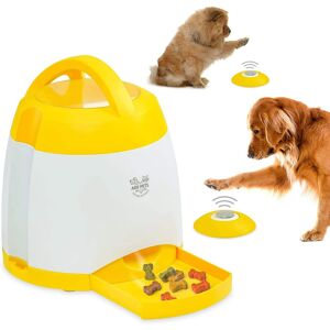 Arf Pets - Dog Treat Dispenser with Button – Dog Memory Training Toy Promotes Exercise - 2 Buttons - Yellow Arf Pets - Dog Treat Dispenser with Button – Dog Memory Training Toy Promotes Exercise - 2 Buttons - Yellow