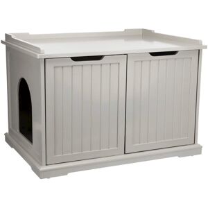 TRIXIE - Cat Litter Box Enclosure Hidden Litter Indoor Cat Furniture Pet Home - Gray TRIXIE - Cat Litter Box Enclosure Hidden Litter Indoor Cat Furniture Pet Home - Gray