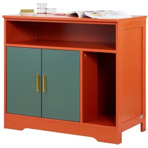 VEVOR - Cat Litter Box Enclosure, 31 in Hidden Litter Box Cabinet with Shelf & Storage, Modern Style Indoor Cat Washroom - Pomegranate Red + Vintage Green + Gold Handle VEVOR - Cat Litter Box Enclosure, 31 in Hidden Litter Box Cabinet with Shelf & Storage, Modern Style Indoor Cat Washroom - Pomegranate Red + Vintage Green + Gold Handle
