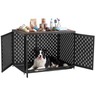VEVOR - Dog Crate Furniture, 42 Inch Heavy Duty Dog Kennel Furniture Indoor for Small & Medium Dogs, Steel Decorative Pet Cage - Black VEVOR - Dog Crate Furniture, 42 Inch Heavy Duty Dog Kennel Furniture Indoor for Small & Medium Dogs, Steel Decorative Pet Cage - Black