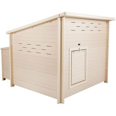 New Age Pet - ECOFLEX Jumbo Fontana Chicken Barn in Tan - Maple New Age Pet - ECOFLEX Jumbo Fontana Chicken Barn in Tan - Maple