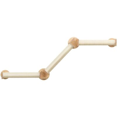 TRIXIE - Wall Set 2 Multi-Level Wall Mounted Cat Perch System with 3 Sisal Posts - Natural/White TRIXIE - Wall Set 2 Multi-Level Wall Mounted Cat Perch System with 3 Sisal Posts - Natural/White