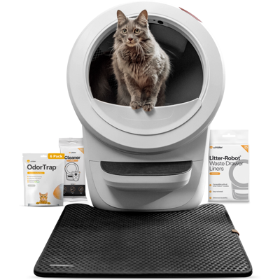 Whisker - Litter-Robot® 4 Smart App-Controlled Self-Cleaning Litter Box Core Accessories Bundle - White Whisker - Litter-Robot® 4 Smart App-Controlled Self-Cleaning Litter Box Core Accessories Bundle - White