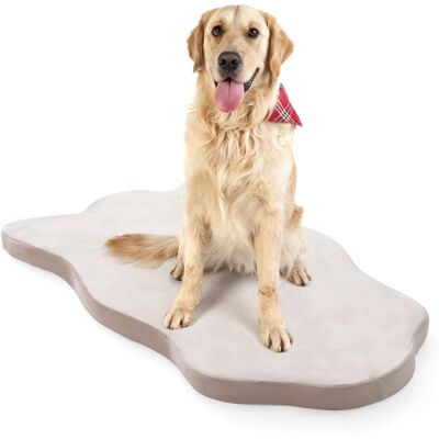 Gymax - Dog Sleeping Mat Waterproof Dog Crate Pad Bed Mat with Memory Foam Support - White Gymax - Dog Sleeping Mat Waterproof Dog Crate Pad Bed Mat with Memory Foam Support - White