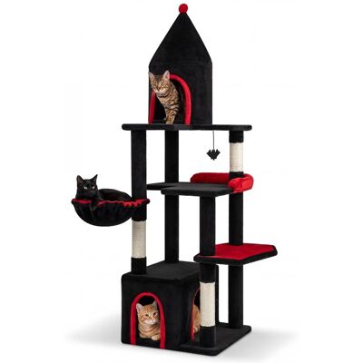 Gymax - 63'' Gothic Cat Tree w/ Condo Top Cave Sisal Scratching PostsBat Hanging Toy Gymax - 63'' Gothic Cat Tree w/ Condo Top Cave Sisal Scratching PostsBat Hanging Toy