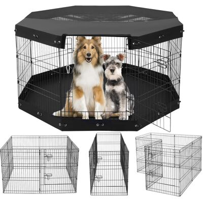 VEVOR - Dog Playpen, 8 Pcs 30"H x 24"W Panels Foldable Metal Pet Exercise Pen, Dog Fence Indoor and Outdoor Pen with Door VEVOR - Dog Playpen, 8 Pcs 30"H x 24"W Panels Foldable Metal Pet Exercise Pen, Dog Fence Indoor and Outdoor Pen with Door