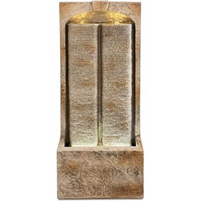 RYHNUYNE - 39" Outdoor Water Fountain with Pump – Modern Cascading Freestanding Wall Water Feature RYHNUYNE - 39" Outdoor Water Fountain with Pump – Modern Cascading Freestanding Wall Water Feature