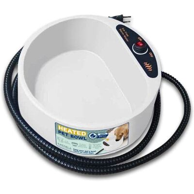 Katziela - 2 Liter Heated Pet Water Bowl With Anti-Bite Cord To Keep Your Pet's Bowl Warm On Cool Day's Katziela - 2 Liter Heated Pet Water Bowl With Anti-Bite Cord To Keep Your Pet's Bowl Warm On Cool Day's