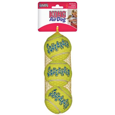 KONG - Squeaker Green Rubber Pet Tennis Balls Medium 3 pk - Multicolored KONG - Squeaker Green Rubber Pet Tennis Balls Medium 3 pk - Multicolored