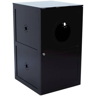 TRIXIE - 2-Story Cat Litter Box Enclosure Hidden Litter Indoor Cat Furniture Accent Table - Espresso Brown TRIXIE - 2-Story Cat Litter Box Enclosure Hidden Litter Indoor Cat Furniture Accent Table - Espresso Brown
