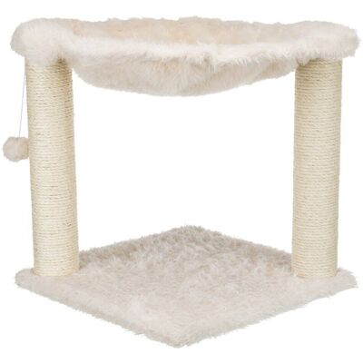 TRIXIE - Baza XXL Jute 19.7" Cat Scratching Posts with Hammock & Hanging Cat Toy - Cream TRIXIE - Baza XXL Jute 19.7" Cat Scratching Posts with Hammock & Hanging Cat Toy - Cream