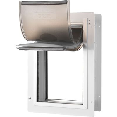 VEVOR - Pet Door, 14.25" x 21.1" Metal Frame with Lock and 3-Flap System, Weatherproof Doggy Door, Easy to Install VEVOR - Pet Door, 14.25" x 21.1" Metal Frame with Lock and 3-Flap System, Weatherproof Doggy Door, Easy to Install