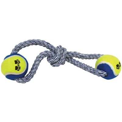 Boss PET - Digger's Rubber Rope and Tug Dog Figure Tennis Ball Tug Toys Large 1 pk - Multicolored Boss PET - Digger's Rubber Rope and Tug Dog Figure Tennis Ball Tug Toys Large 1 pk - Multicolored