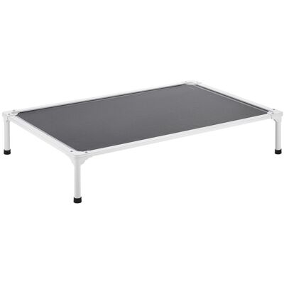 VEVOR - Elevated Dog Bed for Large Dogs, Portable Raised Dog Cot with Aluminum Tube Metal Frame and Breathable Textilene Mesh - Grey + Silver VEVOR - Elevated Dog Bed for Large Dogs, Portable Raised Dog Cot with Aluminum Tube Metal Frame and Breathable Textilene Mesh - Grey + Silver
