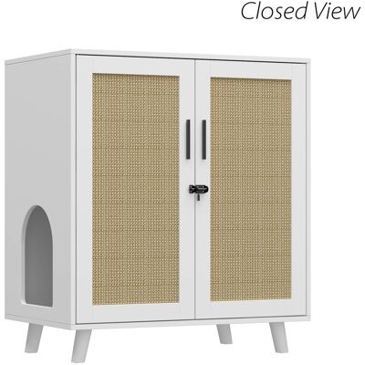 FUFU & GAGA - Modern Cat Condo Cabinet – Adjustable Shelves, Concealed Litter Box & Integrated Scratching Surfaces FUFU & GAGA - Modern Cat Condo Cabinet – Adjustable Shelves, Concealed Litter Box & Integrated Scratching Surfaces