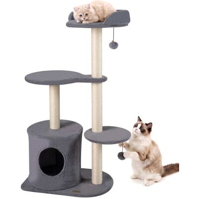 Gymax - 43'' Cat Tree for Indoor Cats w/Condo Comfy Plush Perches Sisal Scratching Posts - Gray Gymax - 43'' Cat Tree for Indoor Cats w/Condo Comfy Plush Perches Sisal Scratching Posts - Gray