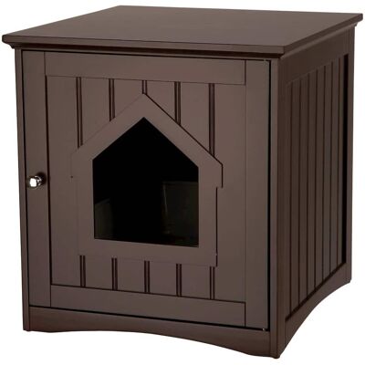 TRIXIE - Cat Litter Box Enclosure Hidden Litter Indoor Cat Furniture Pet Home - Espresso Brown TRIXIE - Cat Litter Box Enclosure Hidden Litter Indoor Cat Furniture Pet Home - Espresso Brown
