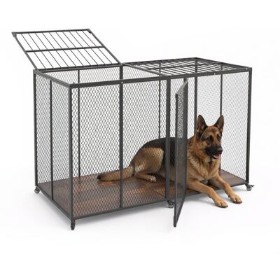 VEVOR - 64 Inch Heavy Duty Dog Crate, Max Load Capacity 300 lbs, Indestructible Escape-Proof Dog Kennel Indoor - Black VEVOR - 64 Inch Heavy Duty Dog Crate, Max Load Capacity 300 lbs, Indestructible Escape-Proof Dog Kennel Indoor - Black