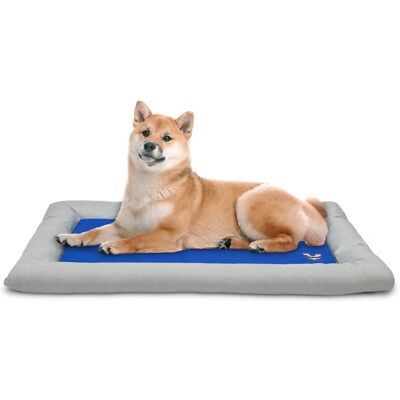 Arf Pets - Self Dog Cooling Mat, Solid Gel Based Pet Cooling Mat with Foam Based Bolster Bed - 22"x35" - Blue/Grey Arf Pets - Self Dog Cooling Mat, Solid Gel Based Pet Cooling Mat with Foam Based Bolster Bed - 22"x35" - Blue/Grey