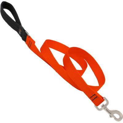 LupinePet - Basic Solids Nylon Dog Leash - Blaze Orange LupinePet - Basic Solids Nylon Dog Leash - Blaze Orange