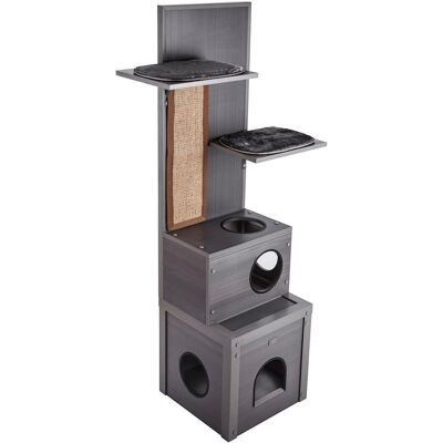 New Age Pet - ECOFLEX Kitty Klimber - Cat Tree - Grey - Gray New Age Pet - ECOFLEX Kitty Klimber - Cat Tree - Grey - Gray