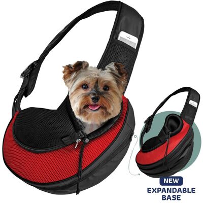 Katziela - Expandable Sling Bag - Front Shoulder Pet Carrier for Small Dog, Cat and Puppy Katziela - Expandable Sling Bag - Front Shoulder Pet Carrier for Small Dog, Cat and Puppy
