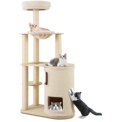 Gymax - Modern Cat Tree for Indoor Cats w/ 2-Story Condo Sisal Scratching Posts & Mat - GYM17705 Gymax - Modern Cat Tree for Indoor Cats w/ 2-Story Condo Sisal Scratching Posts & Mat - GYM17705