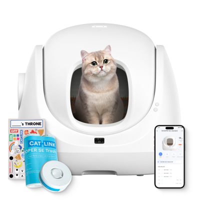 CatLink - SE Lite Automatic Self-Cleaning Litter Box - Pinch-Free Safety, Spacious Design for Kittens & Senior Cats - Multiple Cat - White CatLink - SE Lite Automatic Self-Cleaning Litter Box - Pinch-Free Safety, Spacious Design for Kittens & Senior Cats - Multiple Cat - White