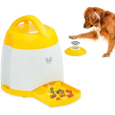 Arf Pets - Dog Treat Dispenser with Button – Dog Memory Training Toy Promotes Exercise - Yellow Arf Pets - Dog Treat Dispenser with Button – Dog Memory Training Toy Promotes Exercise - Yellow